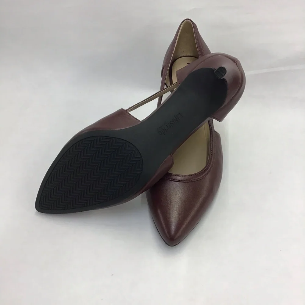 New Lifestride womens wine red heals size 9 side cutouts and cushion support
